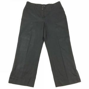 CABI Linen Blend Capri Pants Stretch Low Rise